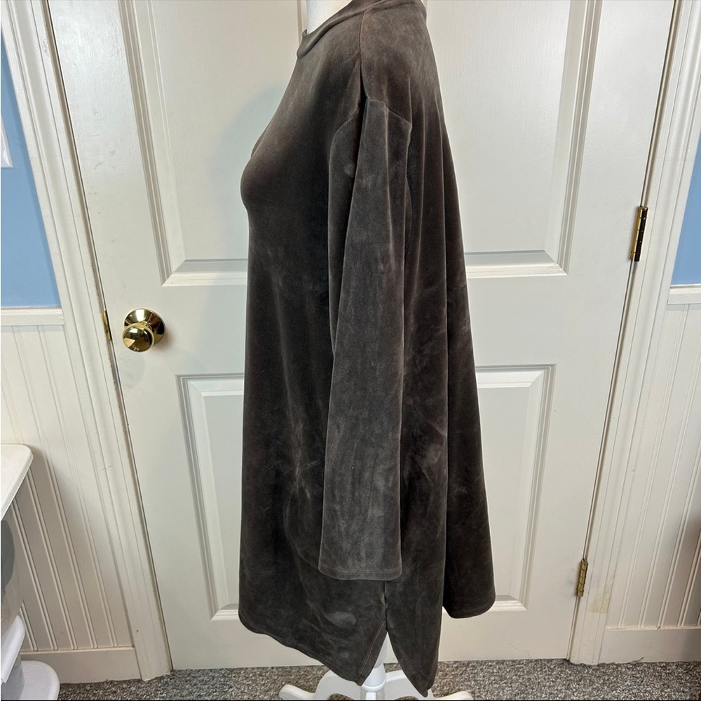 J. Jill Velvet Dress with Pockets Mocha Brown Stretchy Pure Jill - Size XL - Picture 4 of 8